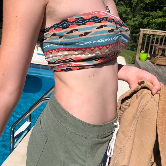 FULLTILT Arrow Patterned Bandeau S - Picture 3 of 7